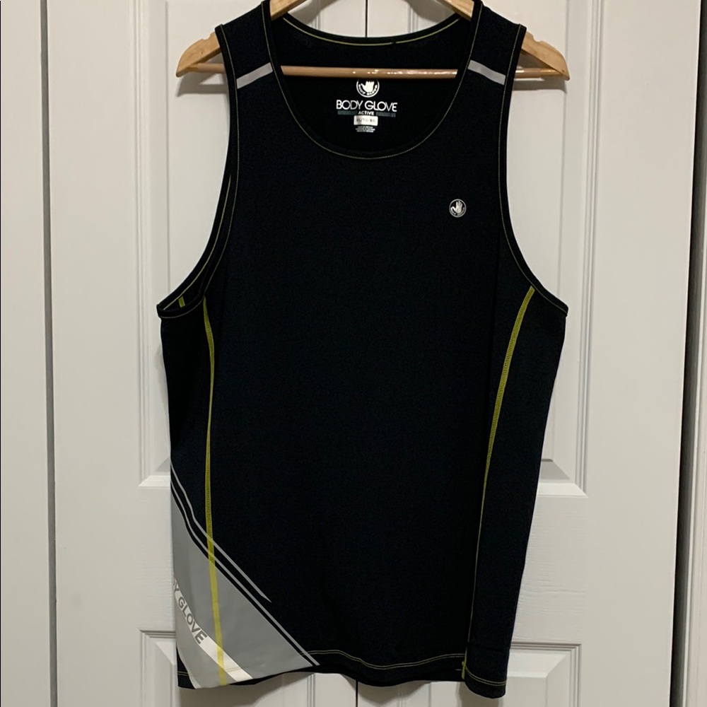 Body Glove Athletic Black Tank with Yellow and Gray Accents